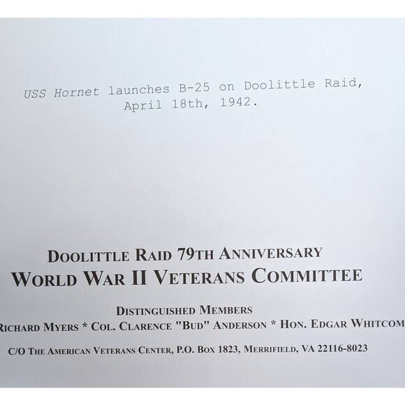 WW2 Images FDR USS B-25Bs Doolittle Raid 79th Anniversary World War II Veterans - Picture 10 of 12